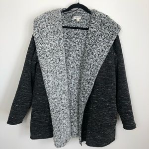 Style & Co gray warm Sherpa cardigan